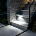 thumbnail image 4 of Solar Fence Lights Outdoor, Drill-Free Waterproof LED Deck Lights With Warm Light, For Outside, Backyard, Railing, Step, Patio,Wall and Home Improvement,A, 4 of 6