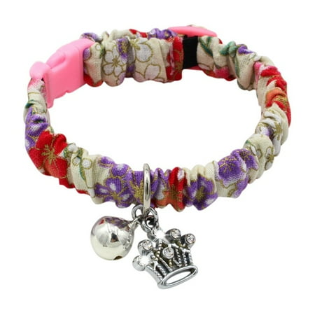 Gray Cat Strap Pet Cat Dog Kitten Puppy Soft Collar Adjustable Safety Buckle Neck Strap With Bell ()