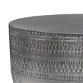 thumbnail image 3 of Allora Metal Antique Silver Coffee Table Round Textured 29.5" Assembled, 3 of 6