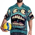 thumbnail image 4 of Tiny teeth Men's Hawaiian Button Down Printed Short Sleeve Summer Beach Shirts, 4 of 6