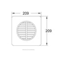 thumbnail image 4 of Estevez Extractor de Aire de 6 ¨Pulgadas con Rejilla Frontal Para Baño, Cocina o Pared, 4 of 5
