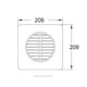 thumbnail image 4 of Estevez Extractor de Aire de 6 ¨Pulgadas con Rejilla Frontal Para Baño, Cocina o Pared, 4 of 5