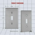 thumbnail image 2 of ENERLITES Toggle Light Switch Metal Wall Plate Stainless Steel Corrosion Resistant Standard Size 1-Gang 4.50" x 2.76", UL Listed, 7711-PC, Polished Chrome, Silver, 2 of 3