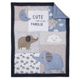 Carter's Blue Elephant Chambray, Navy, Gray and White Elephant, Moon