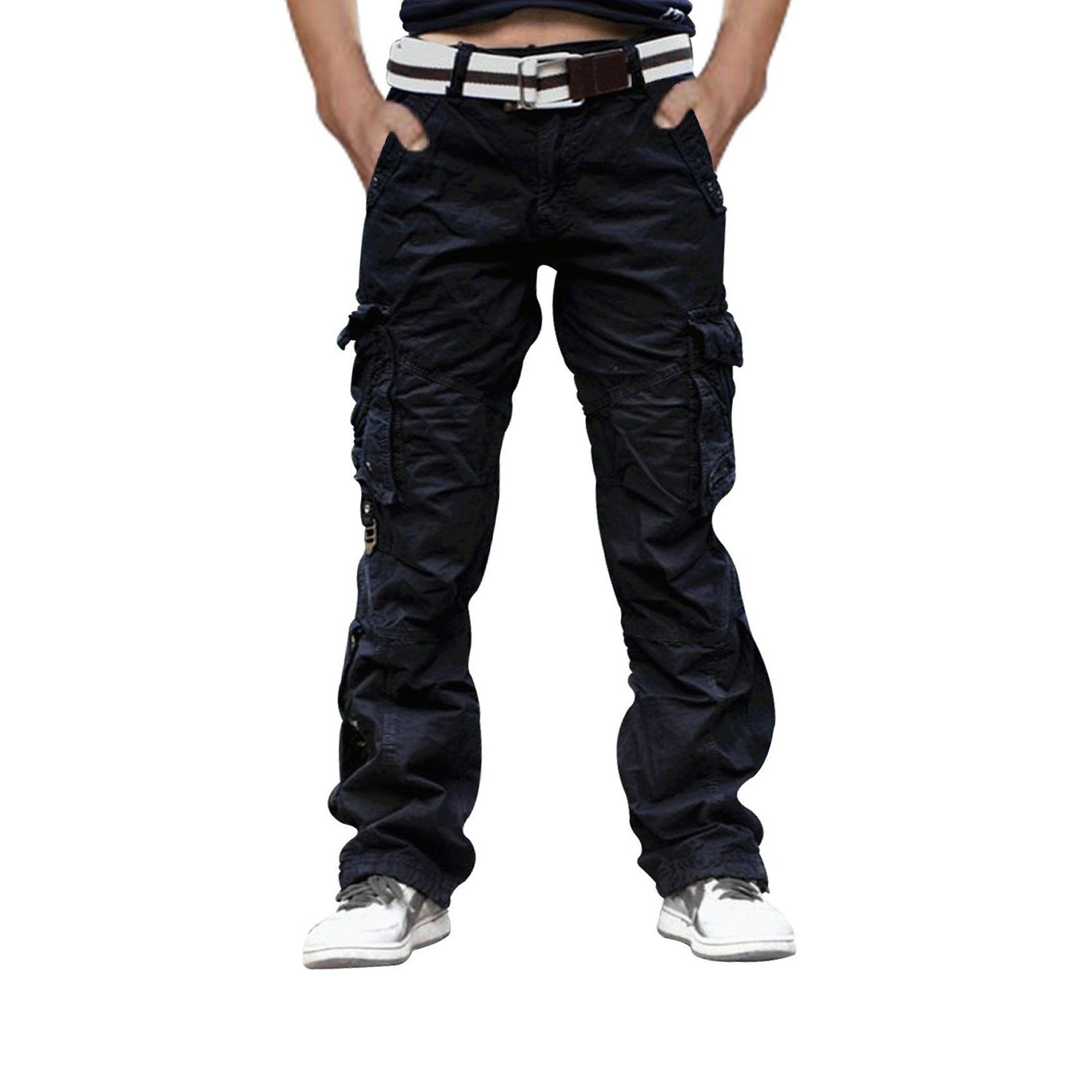 Pantalon Cargo Militaire Homme - Taille 34 Coupe Régulière - Style Vintage Décontracté