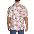 thumbnail image 3 of Sikiie Daisies Flowers Men's Wrinkle Free Untucked Cuban Shirt Business Casual Button Down Shirts Short Sleeve ShirtX-Large, 3 of 5
