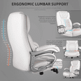 thumbnail image 4 of Waleaf Heavy Duty Big and Tall Office Chair 500lbs with Adjustable Lumbar Support,High Back Office Chair for Adults, 4 of 7