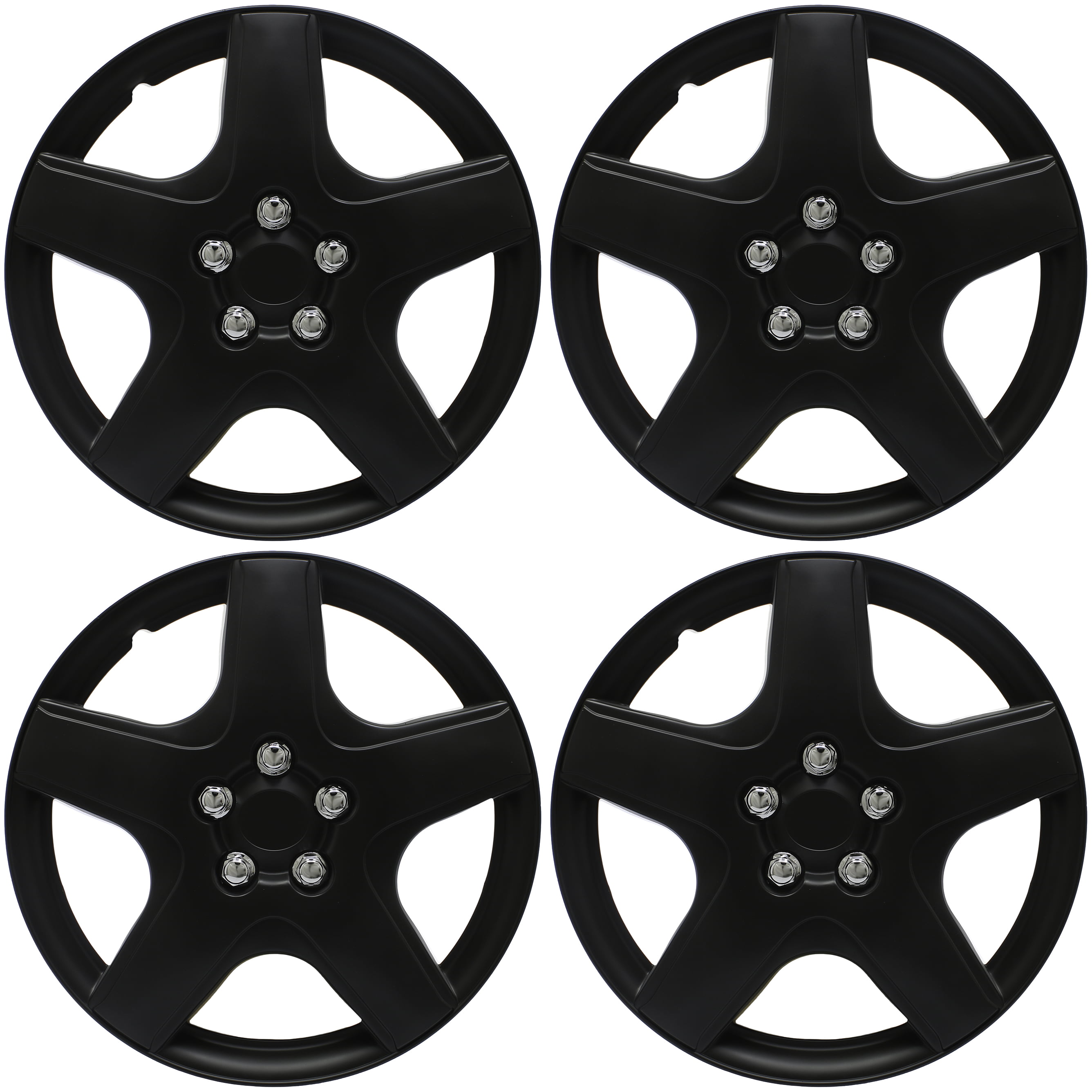 Cover Trend (Set of 4),Universal Matte Black 15" Hub Caps Wheel Covers