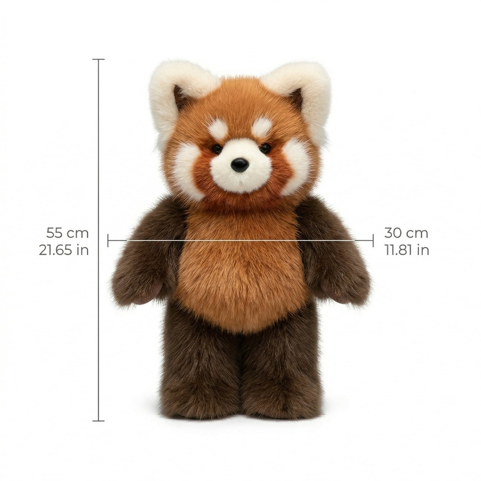 Red Panda Plush, 21 Inch Extra Large Stuffed Animal, Ultra Soft Rust Brown Plushie, Weighted Cuddly Toy for Bedroom & Nursery 2PCS Red