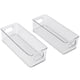 thumbnail image 1 of 2 Pcs Refrigerator Organizer Bins, Clear Stackable Plastic Food Storage Rack with Handles for Pantr, 1 of 4