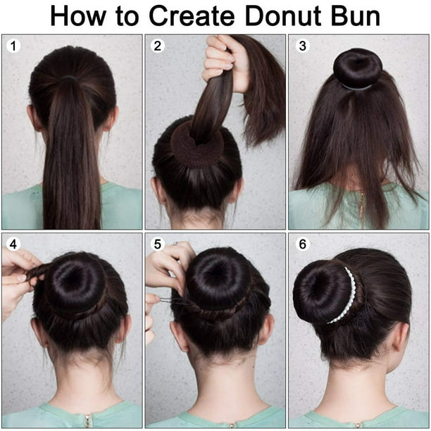 Donut hair bun maker 7 pieces sales