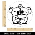 thumbnail image 2 of Koalas Hugging Cute Love Self-Inking Rubber Stamp for Stamping Ink Stamper Crafting Planners - 3/4 Inch Small - Red Ink, 2 of 7