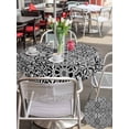 thumbnail image 5 of Outdoor Tablecloth with Umbrella Hole for Patio/Picnic/Party/Camping, Black Morocco Waterproof Table Cloth Round Cover Washable, Traditional Tribal Abstract Geometric Art (Dia 54"), 5 of 8