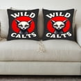 thumbnail image 3 of Set of 2 Throw Pillow Covers 18x18in - Bold Red Background with Stylized Cat Design Modern Edgy Aesthetic for Couch Bed Car, 3 of 8