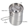 thumbnail image 3 of Outdoor Coffee Maker, 1L Camping Coffee Pot with Foldable Handle Lid, Perfect for Hiking, 3 of 8