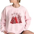 thumbnail image 2 of WEAIXIMIUNG Sweat à Demi-Zip pour Femmes 3TG Sweat de Noël pour Femmes Design Père Noël et Arbre Col Rond, 2 of 4