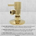 thumbnail image 5 of Westbrass D105QR-01 Round Lever 1/4-Turn Angle Stop 1/2" Copper x 3/8" Compression, Polished Brass, 5 of 5