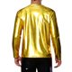 thumbnail image 3 of Camisetas de hombre INSPIRE CHIC de cuello redondo de manga larga brillante 2XL amarillas, 3 of 6