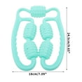 thumbnail image 2 of Unique Bargains 1 Pc Durable Five Wheel Foot Massager for Home Blue Green PP, 2 of 5