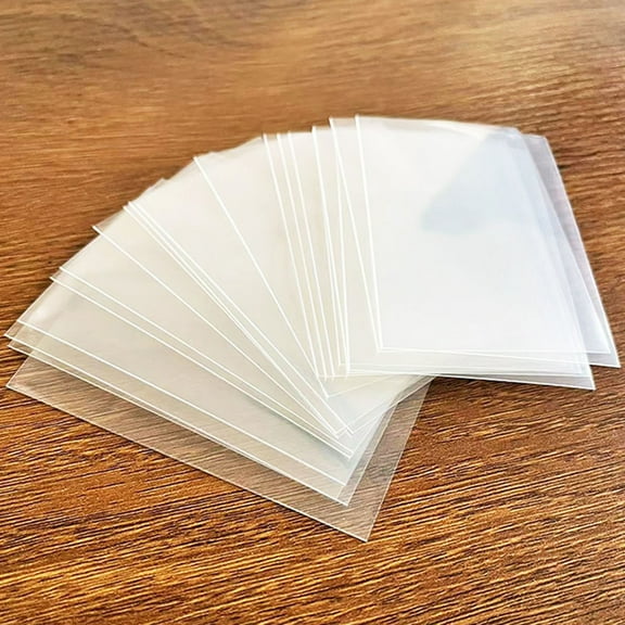 LYCAQL 50pcs Photocard Sleeves 58 X 89 mm Clear Sleeves Idol Photo Cards Transparent Proector Tranding Cards Shield Cover Unsealable