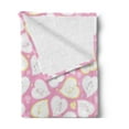 thumbnail image 2 of Romantic Soft Flannel Fleece Blanket, Love Theme Childish Unicorns in Hearts for Valentines Day, Cozy Plush for Indoor and Outdoor Use, 50" x 70", Baby Pink Pastel Yellow Pale Mauve, by Ambesonne, 2 of 5