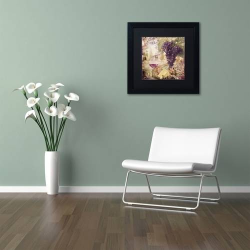 Trademark Fine Art "Wine Country II" Canvas Art by Color Bakery Black Matte, Black Frame