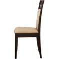 thumbnail image 6 of 2-Piece Cappuccino Brown Dining Chair Set with Plush Tan Microfiber Upholstery, Transitional Kitchen and Dining Room Furniture, 6 of 10