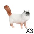 thumbnail image 1 of 3x Figura de Gato Realista, Juguetes de Animales de Gato, Colección de Figuras de Animales Pequeños, Juego de Decoración Del Hogar, Juguete para Niños 3 piezas, 1 of 10