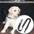 thumbnail image 3 of Cinturón de seguridad ajustable para perros y mascotas con amortiguador elástico Nylon duradero reflectante Negro, 3 of 8