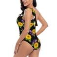 thumbnail image 4 of Honeii Daisies Flowers for women's one-piece swimsuit featuring a chic one-shoulder design experience elegance and style in the water-Large, 4 of 6