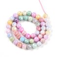 thumbnail image 2 of Anti-Electroplate Glass Beads Strands Imitation Gemstone Round AB Color Plated Faceted Two Tone Mixed Color 7-8mm Hole: 1-1.2mm 38cm, 2 of 4