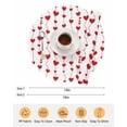 thumbnail image 6 of 13 Inch Round Placemats Set of 4, Valentine's Day Non Slip Heat Insulation PP Table Mats, Sweet Love Heart Lines Romantic Red Washable Place Mats for Kitchen Dining Party Table Decor, 6 of 7