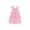 Pink, variant on Toddler Girl Dresses Child Fly Sleeve Floral Prints Summer Beach Sun Party Princess Dresses Clothes for Girls Size 5-6T