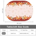 thumbnail image 6 of Thanksgiving Printed Waterproof Tablecloth Autumn Harvest Pumpkins Leaves Table Cloth Fall Oval Table Cover for Party Kitchen Dining Tabletop Decoration 60x84 Inch, 6 of 6