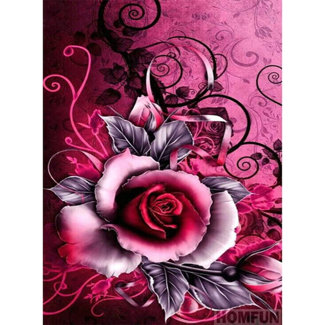 5D Rose DIY Diamante Bordado Mosaico Imagen Decoración para el hogar Rhinestone Artesanía Hugtrwg Para estrenar