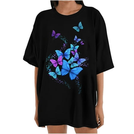 

Tank Top for Women Sexy Tops for Women Women s Trendy Short Sleeves Printed Pattern Casual Short Sleeve Tops Blouse Tshirts Shirts for Women Summer Savings Shirts for Women Blue L