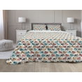 thumbnail image 1 of Animal Comforter & Sham Bedding Set, Retro Style Colorful Animals with Tusks Cartoon Style Wildlife Savannah Concept, 3 pcs Duvet Set Microfiber Filling Quilt, 5 Sizes, Multicolor, by Ambesonne, 1 of 4