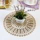 thumbnail image 5 of Manteles Individuales para mesa, centros de mesa para comedor, bordado de encaje de seda delicado, cuenco redondo de vidrio de Color dorado de 11 pulgadas para servir platos, 5 of 5
