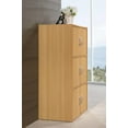 thumbnail image 4 of Hodedah 3-Shelf, 6-Door Multipurpose Bookcase, Beech, 4 of 6