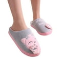 thumbnail image 4 of JeashCHAT Women's Winter Home Slippers Cute Cartoon Cat Memory Foam Slippers House Slippers Soft Plush Warm Slip On Slippers Non-Slip Indoor Bedroom Floor Shoes, 4 of 7