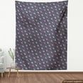 thumbnail image 3 of Rain Fabric by the Yard Upholstery, Illustration of Colorful Drops and Art Ornamental Diagonal Umbrellas, Decorative Fabric for DIY and Home Accents, Dark Indigo Multicolor by Ambesonne, 3 of 4