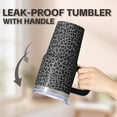 thumbnail image 5 of Leak-Proof Lid 20oz Geometric Design Tumbler with Handle, Double Wall Insulated Stainless Steel Travel Coffee Mug and Straw, 5 of 5