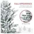 thumbnail image 5 of 4.5ft Flocked Christmas Tree, Artificial Pencil Tree with Steel Base, Snow Frosted Branches, Auto Open, Indoor Holiday Decor, 5 of 8
