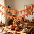 thumbnail image 6 of Orange Paper Triangular Banners, Harvesting Festival Thanksgiving Halloween Party Decor, Thick Cardstock Pre-strung Hanging Pennants, Fall Birthday, Lazyguy, 6 of 6