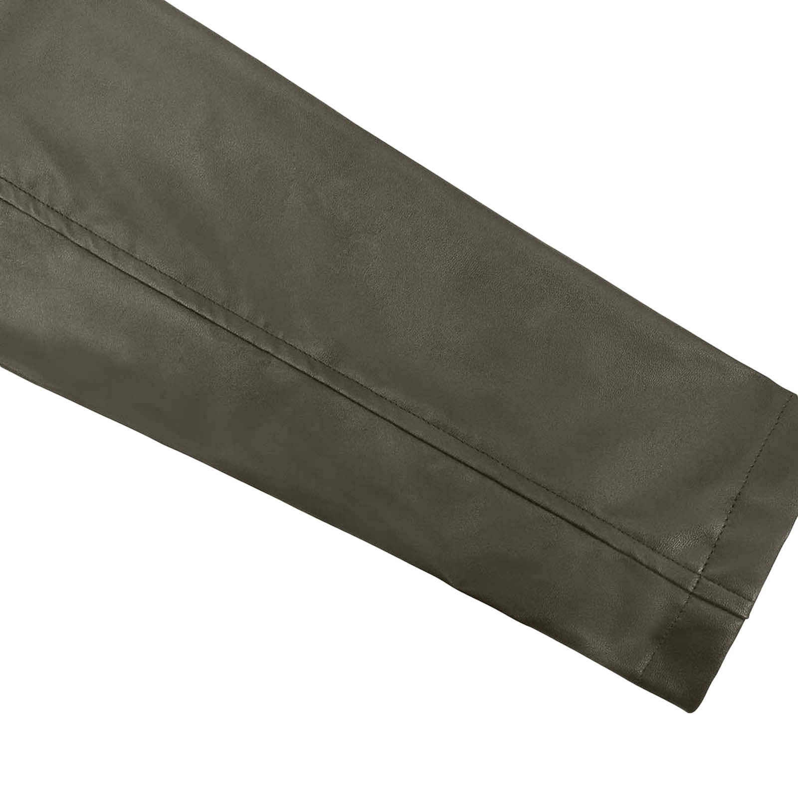VEKDONE Women Faux Leather Motorcycle Cropped Jacket Fall Casual Bomber Jacket Short Coat 2025 Clearance on Sale Army Green XXXXXL