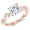 Rose Gold, variant on 2.13 Carat LAB GROWN DIAMOND Twisting Infinity Gold & Split Shank Pave Set Princess Cut Diamond Engagement Ring (E-F Color VS2-SI1 Clarity 2 Ct Center) Platinum Size: 9