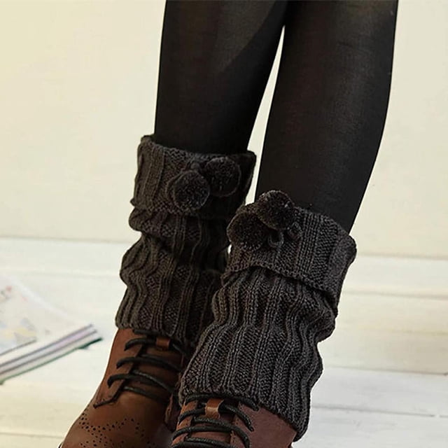 Mikilon Lady Adult Leg Sets Pile Of Socks Autumn And Winter Keep Warm Wool Sock Knitting Foot Cover