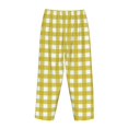 thumbnail image 5 of Daiia Yellow Checkboard Women's Sleep Pant with Pockets and Drawstring,Pajama Pants-XX-Large, 5 of 9
