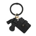 thumbnail image 2 of Desmontable Pu Cuero Llavero Tarjetero Círculo Pulsera Pulsera Llavero Para Novia Madre Amiga Eigraketly AP006160-01, 2 of 6