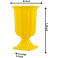 thumbnail image 4 of Decorative Plastic Flower Vase for Party or Home Decor (Yellow), 4 of 5